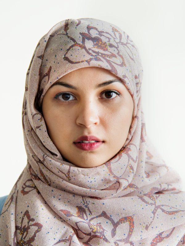 Islamic woman portrait looking at camera