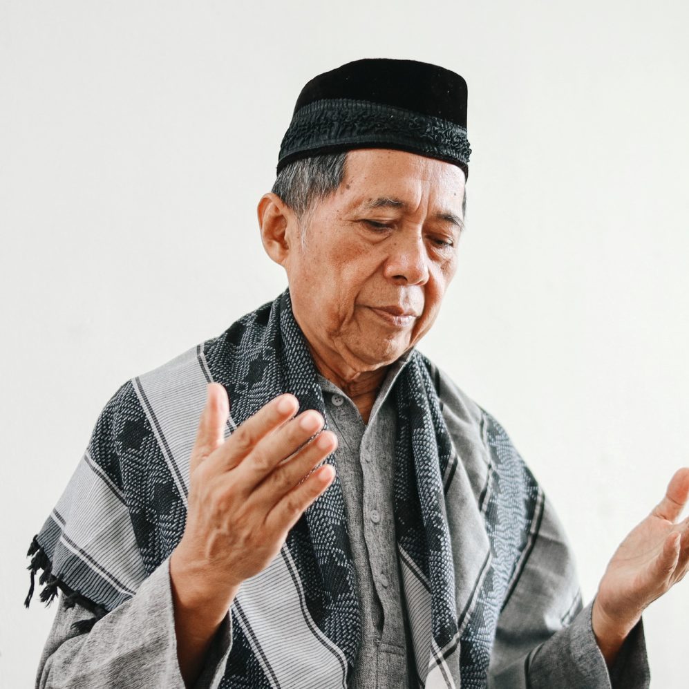 Senior Muslim Man Praying