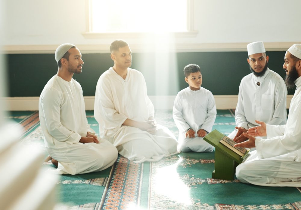 muslim-religion-and-people-in-mosque-for-praying-religious-education-and-worship-or-prayer-islam